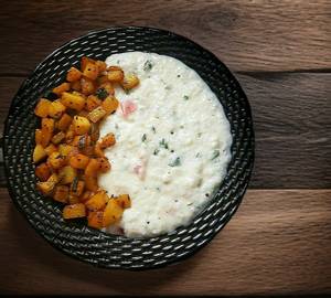 Curd Rice With Potato Fry