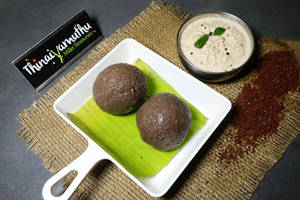 Ragi Kali With Peanut Chutney