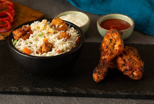 Chicken Rice With Quater Tandoori