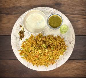 Jain Veg Paneer Biryani With Raita