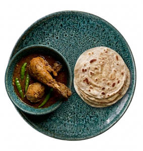 Chapati 4 Pcs & Chicken Kosha 2 Pcs (Semi Gravy) In 250 ml