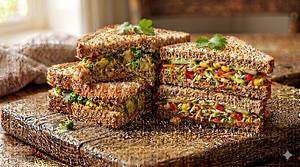 Regular Aloo Matar and Vegetable Sandwich