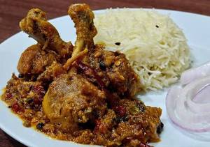 Chicken Dehati[2 pcs] with Jeera Rice[half]