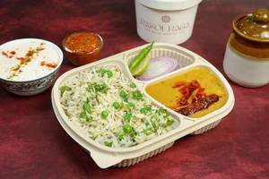 Grean Peas Pulav And Dal Fry Meal