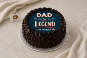 Eggless Photoprint Chocolate Chips Cake Father's Day