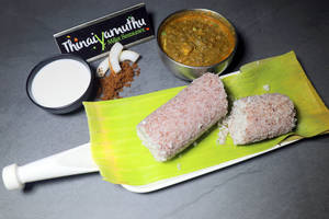 Red Rice Puttu With Mutton Keema