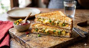 Regular Cheese Aloo Matar Sandwich