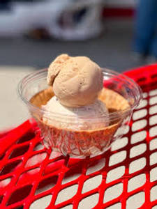 Chocolate ice cream double scoop