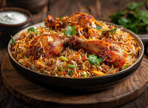 Chicken Roast Biryani Half+ Raita