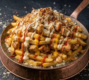 Chicken cheesy loaded fries