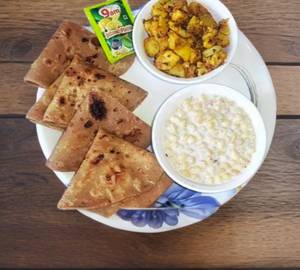 Paratha Jeera Aloo Thali