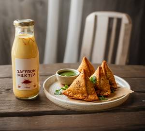5 Zafrani Tea, 5 Samosa