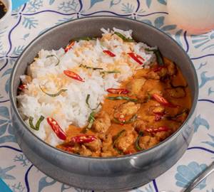 Prawns Panang Curry with Jasmine Sticky Rice