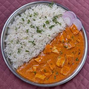 Paneer Kadai[half] with Jeera Rice[half]