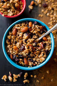 Almond cranberry granola bowl