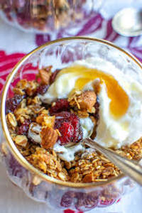 Almond cranberry granola cup