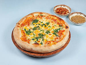 Corn & Spinach Pizza