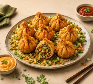 Fried Classic Veg Momos [8 Pieces]
