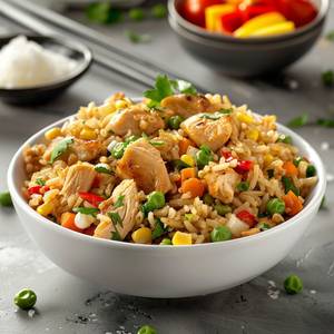 Chicken Corn & Pepper Fried Rice