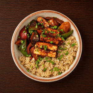 Korean Veggie Paneer Bibimbap
