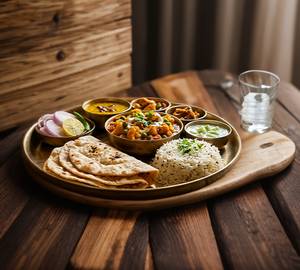 4 Roti + Sabji + Chawal