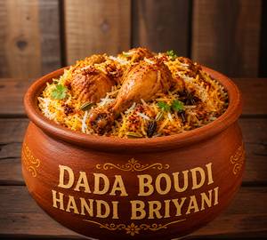 Chicken Handi Biryani [4 Pieces] With Aloo [4 Pieces] And Egg [4 Eggs] For 4 Person