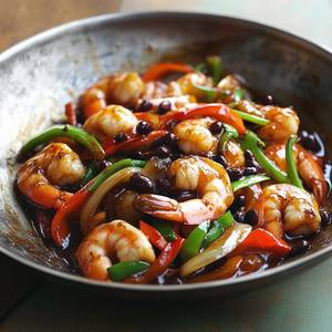 Black Bean Prawns Dry