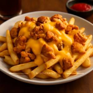 Chicken cheese french fries