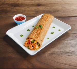 Grilled prawns roll