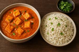 Paneer Kadhai (2 Pc) + Jeera Rice
