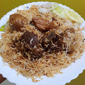 Mutton 2pc  Dum Biryani  Aalu Egg Raita