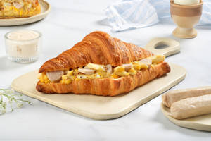 Chicken Sausage and Egg Croissant Sandwich