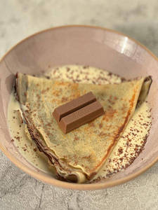 Kitkat Crepe With Creme Anglaise
