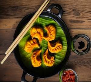Paneer Tikka Steam Momos  Red Chilli Sauce[ 6 Pieces ]