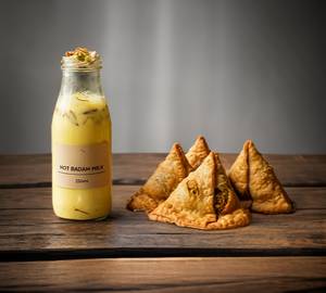 5 Badam Milk, 5 Samosa