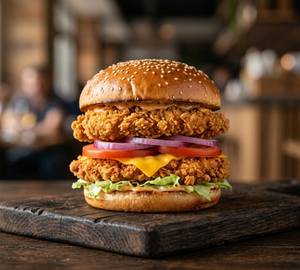 Double patty zinger burger