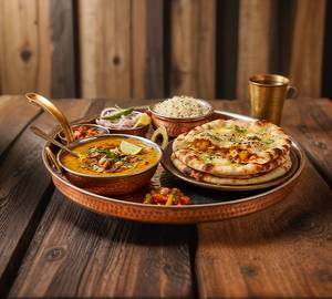Dal Fry + Stuff Naan