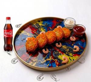 Combo Prawn Cutlet 5-Pieces 200Grm & Coca Cola 400Ml
