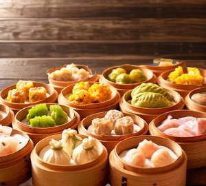 Cream Cheese Mushroom Char Coal Dimsum
