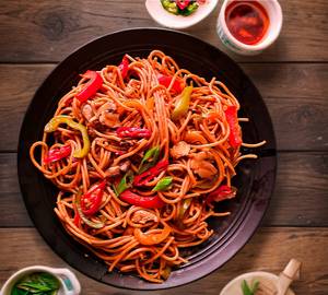 Butter Chilli Garlic Noodles [Non Veg]
