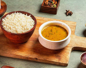 Arhar Dal Homemade Chawal Bowl With Kesariya Kheer