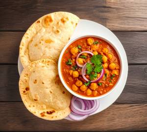 Chana Masala with 4 roti