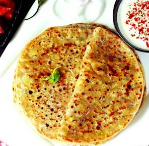1 aloo paratha(wheat flour) with achar
