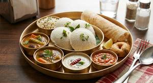 Idli Sambhar With Coconut Chutney