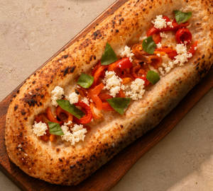 Roasted Pepper, Basil, & Feta Garlic Bread