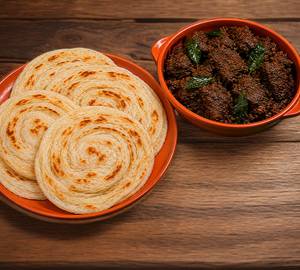 3 Paratha With Beef Roast Combo + Tea