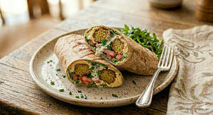 Turkish Hummus & Falafel Wrap