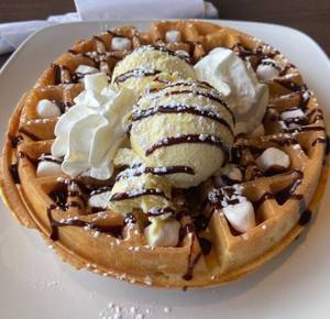 Special ice cream waffle
