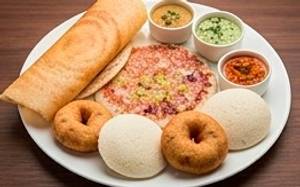 Cheese Masala Dosa+Onion Uttapam+Idli Vada                                                           