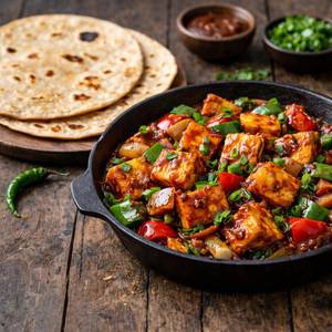 2 Tawa Roti With Paneer Chilli